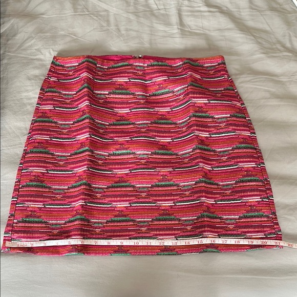 LOFT Red and White Mini Pencil Skirt - Picture 6 of 7